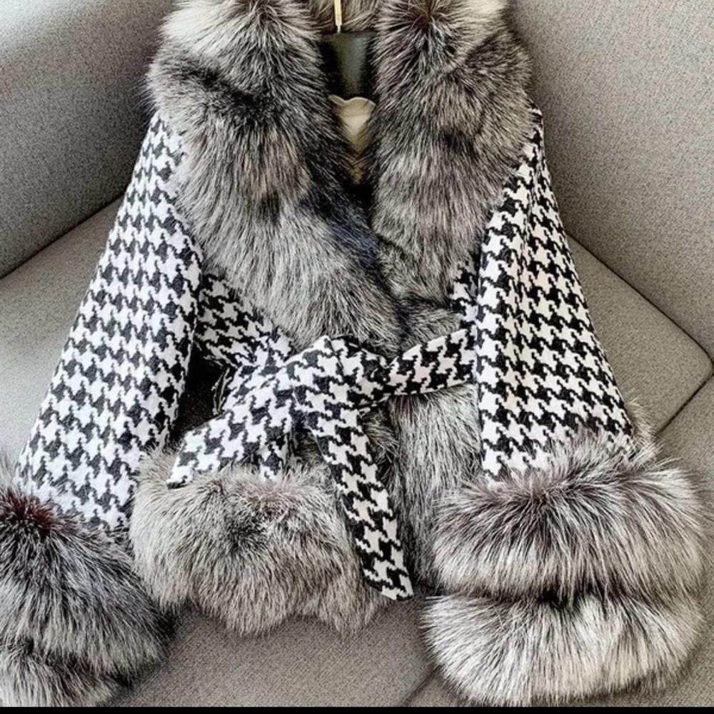 Luxury silver fox trim coats often retail in the $500+ range.
